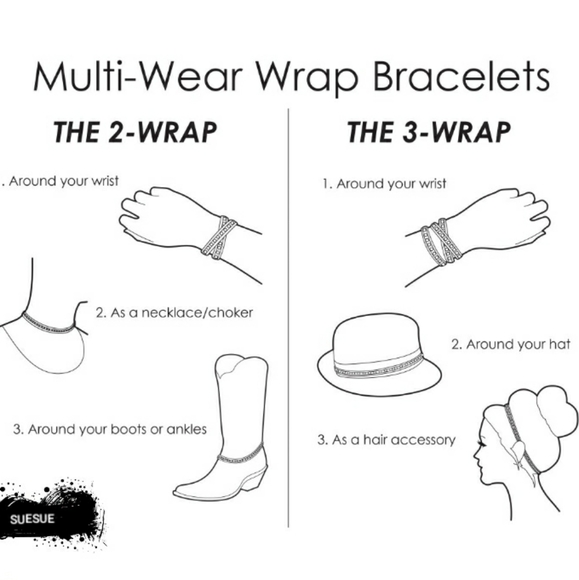 Handmade NEW Katie Soleil 2 Wrap Bracelet Choker - Picture 4 of 4